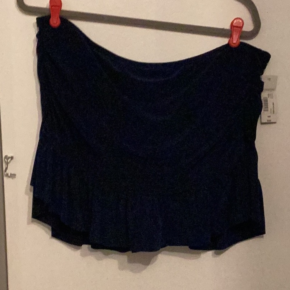 Blue Ruffled Swim Skirt - Picture 6 of 11